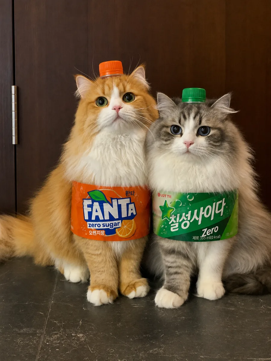 시원한 음료캣 만들기